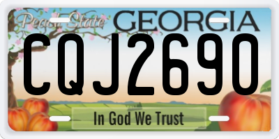 GA license plate CQJ2690