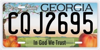 GA license plate CQJ2695