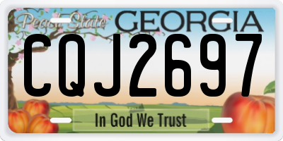 GA license plate CQJ2697