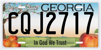 GA license plate CQJ2717