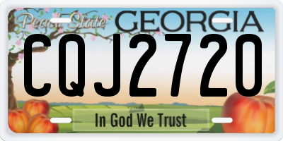 GA license plate CQJ2720