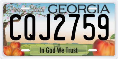 GA license plate CQJ2759