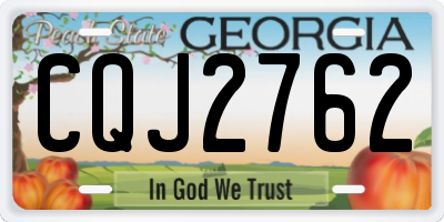 GA license plate CQJ2762