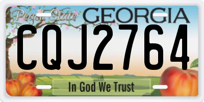 GA license plate CQJ2764