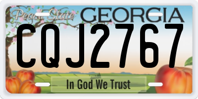 GA license plate CQJ2767