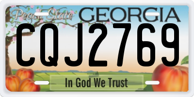 GA license plate CQJ2769