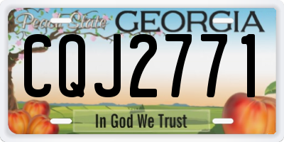 GA license plate CQJ2771