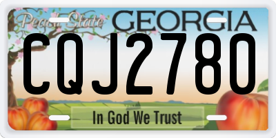 GA license plate CQJ2780