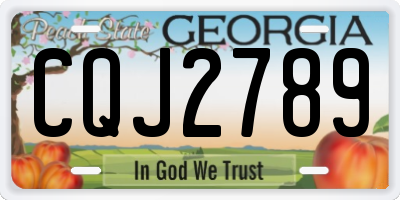 GA license plate CQJ2789