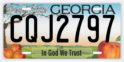 GA license plate CQJ2797
