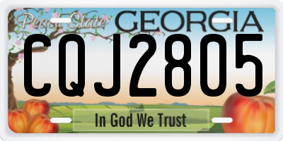GA license plate CQJ2805