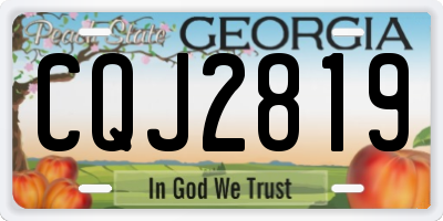 GA license plate CQJ2819
