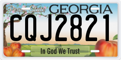 GA license plate CQJ2821