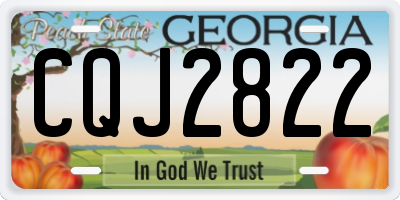 GA license plate CQJ2822