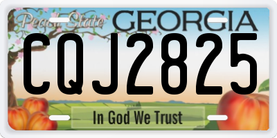 GA license plate CQJ2825