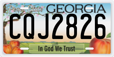 GA license plate CQJ2826