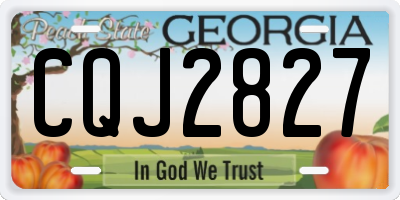 GA license plate CQJ2827