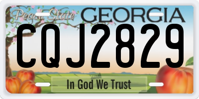GA license plate CQJ2829