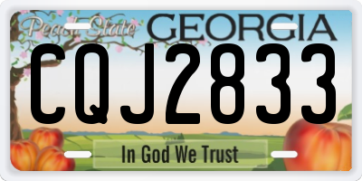 GA license plate CQJ2833