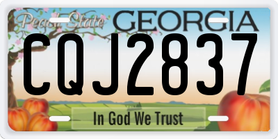 GA license plate CQJ2837