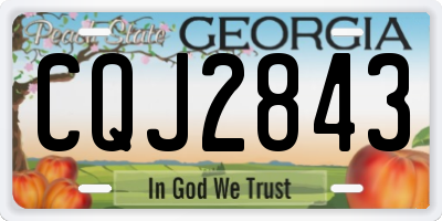 GA license plate CQJ2843