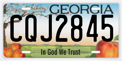 GA license plate CQJ2845