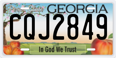 GA license plate CQJ2849