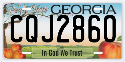 GA license plate CQJ2860