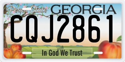 GA license plate CQJ2861