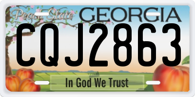 GA license plate CQJ2863