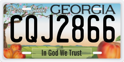 GA license plate CQJ2866