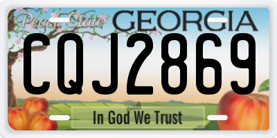 GA license plate CQJ2869