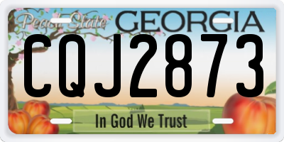 GA license plate CQJ2873
