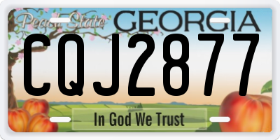 GA license plate CQJ2877