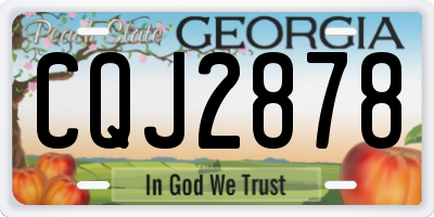 GA license plate CQJ2878