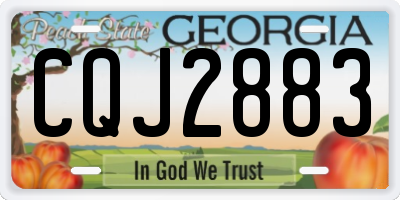 GA license plate CQJ2883