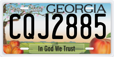 GA license plate CQJ2885