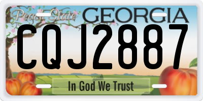 GA license plate CQJ2887