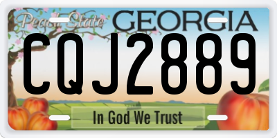 GA license plate CQJ2889