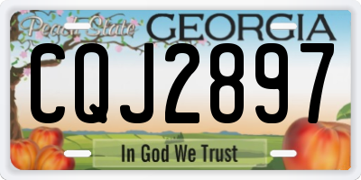 GA license plate CQJ2897