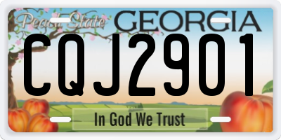 GA license plate CQJ2901