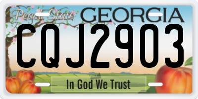 GA license plate CQJ2903