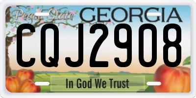 GA license plate CQJ2908