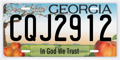 GA license plate CQJ2912