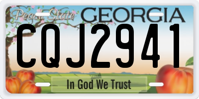 GA license plate CQJ2941