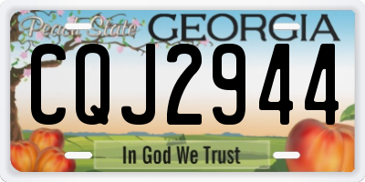 GA license plate CQJ2944