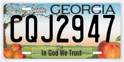 GA license plate CQJ2947