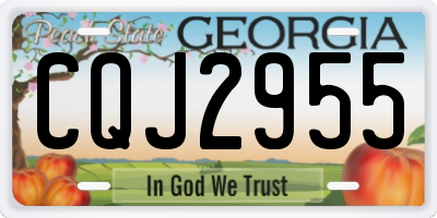 GA license plate CQJ2955