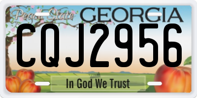 GA license plate CQJ2956