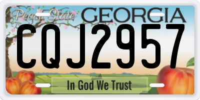 GA license plate CQJ2957